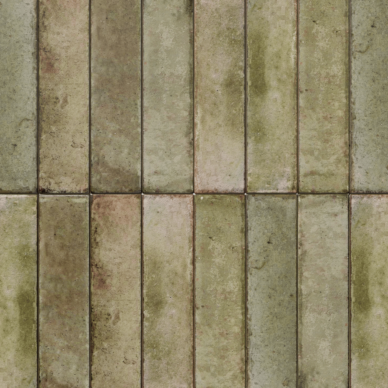 Carruzo Volcan keramische wandtegels 32 stuks 6x25cm Oliva