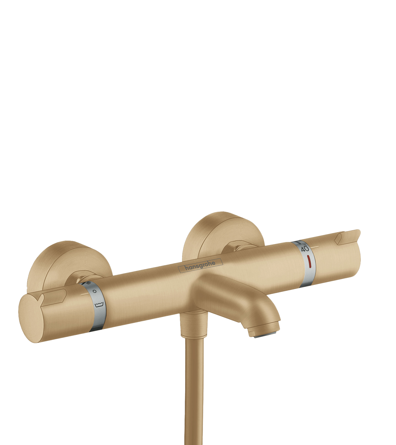 Hansgrohe Ecostat Comfort Thermostat-Badewannenarmatur: Brushed Bronze