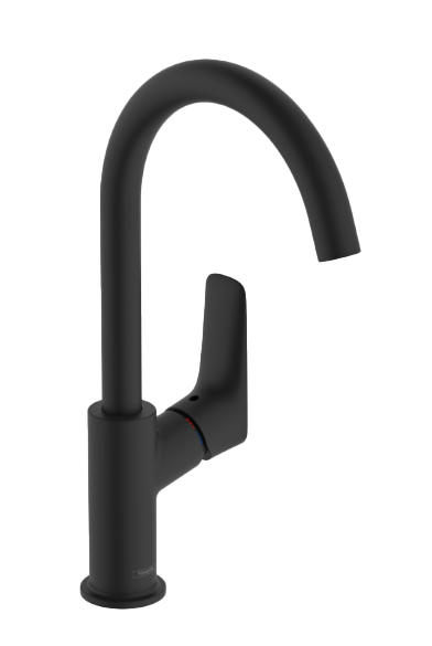 Hansgrohe Logis 700 verhoogde wastafelkraan Mat Zwart