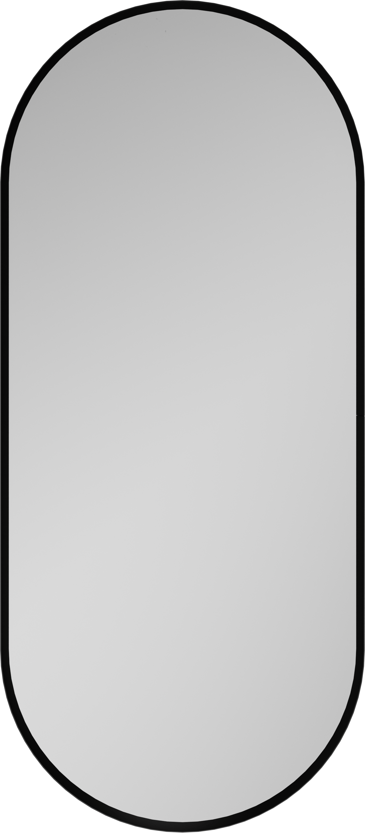 Balmani Auro Gäste-WC Spiegel: oval, Schwarz matt, 35 x 80 cm