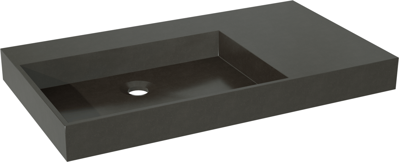 Storke jura asymmetrisch linkse wastafel mat kwarts 80 x 46 cm