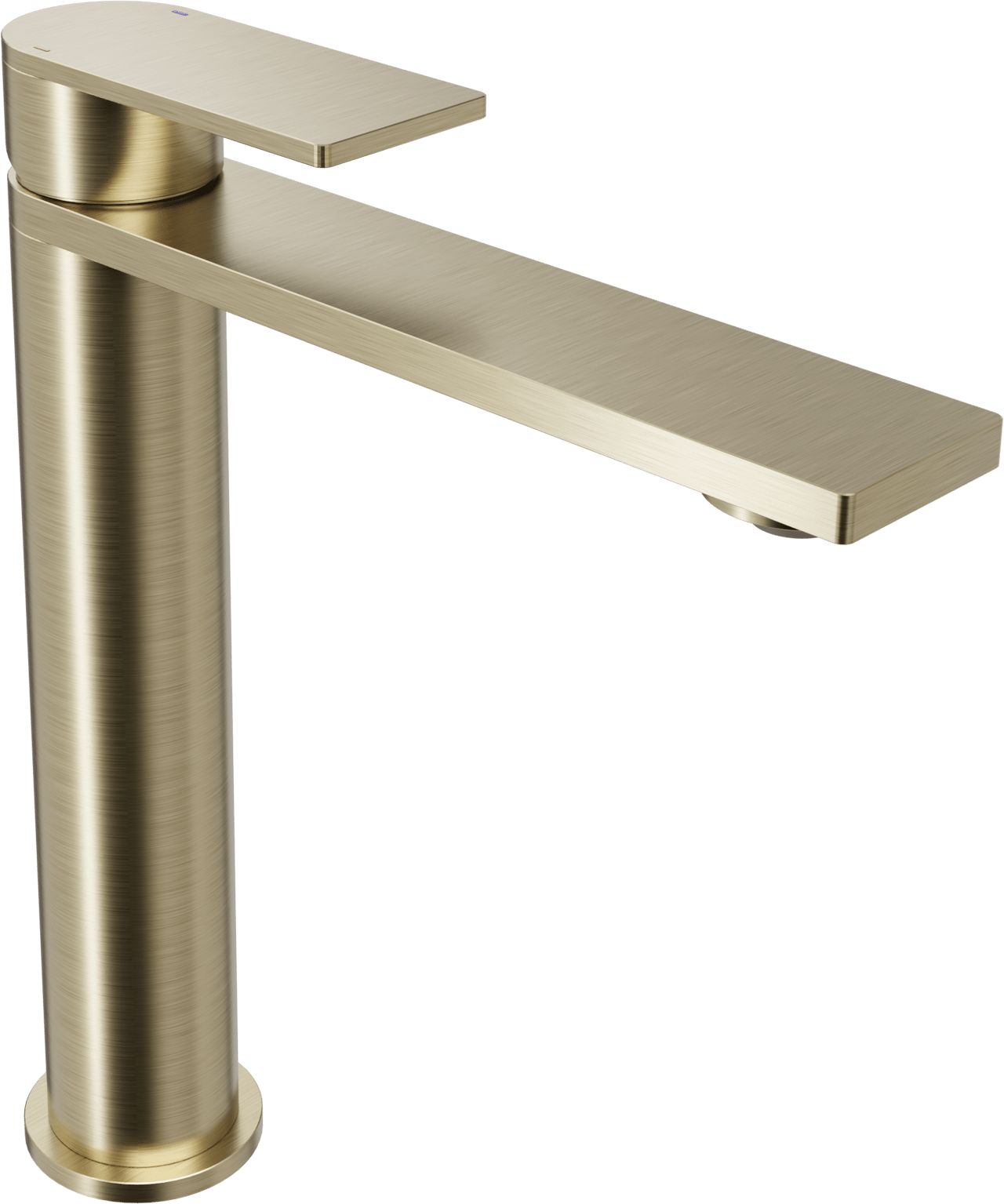 Blaufoss Fenix verhoogde wastafelkraan brushed champagne gold