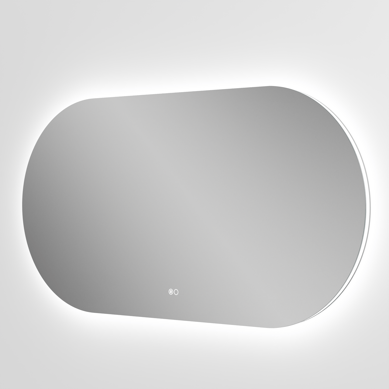 Balmani Cloud Touch oval Badezimmerspiegel 130 x 65 cm mit Spiegelbeleuchtung und Anti-Beschlag Spiegelheizung