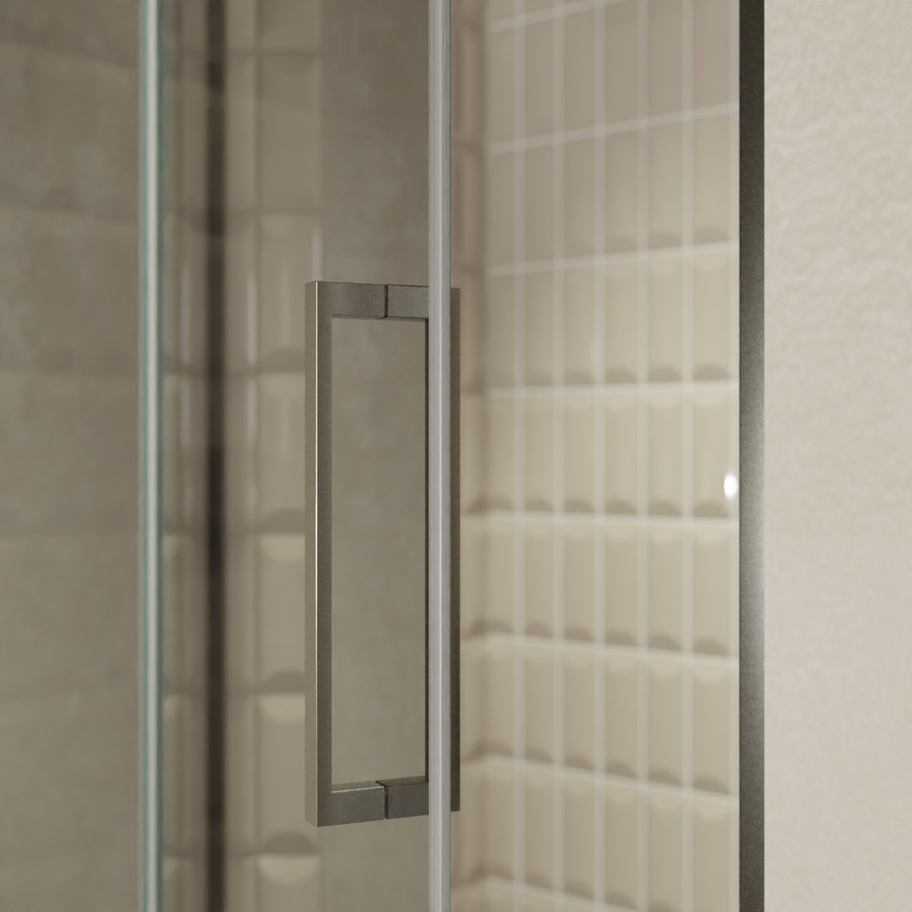 Balmani Senses Design porte pivotante à gauche 120 cm x 210 cm verre Miroir Reflex, Profil Brushed GunMetal, coating inclus