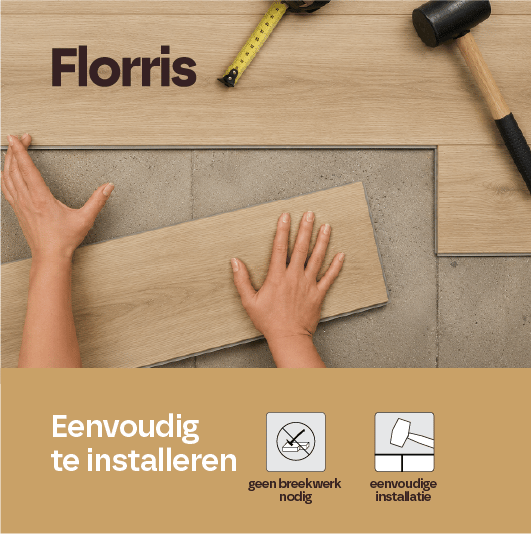 Florris Milano SPC klik vinyl vloer, 6 stuks, 40x80cm, Bellagio