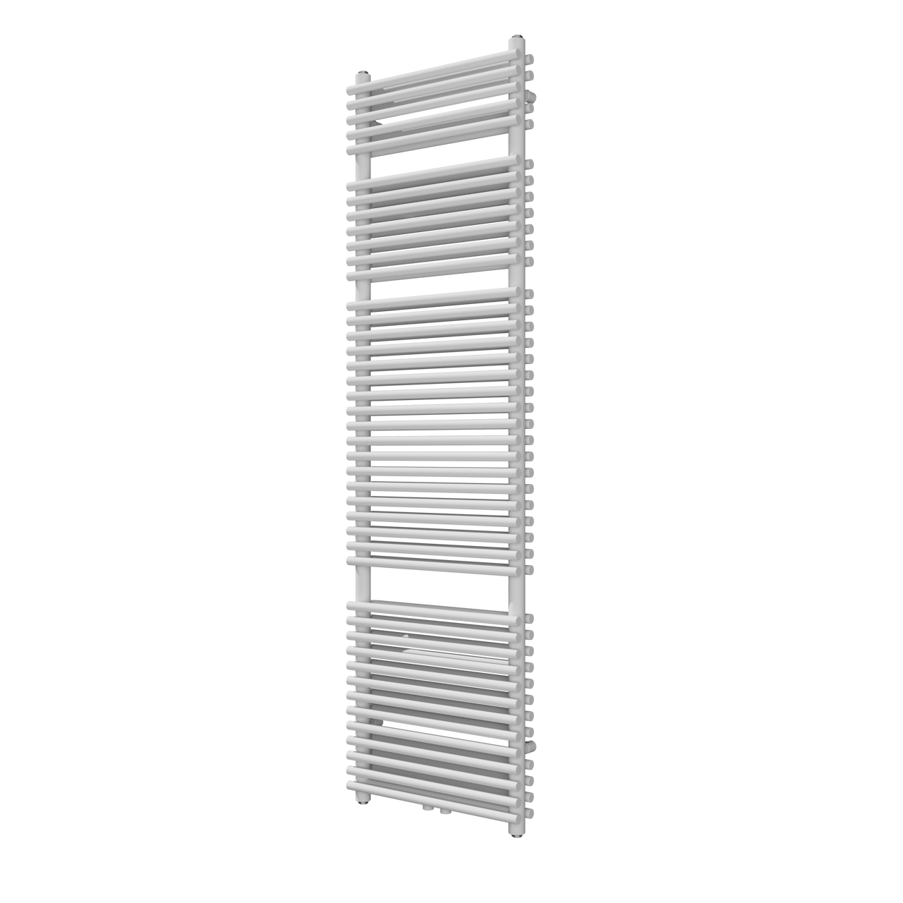 Vipera Alegria dubbele handdoekradiator 50 x 180 cm centrale verwarming mat wit zij- en middenaansluiting 1.688W
