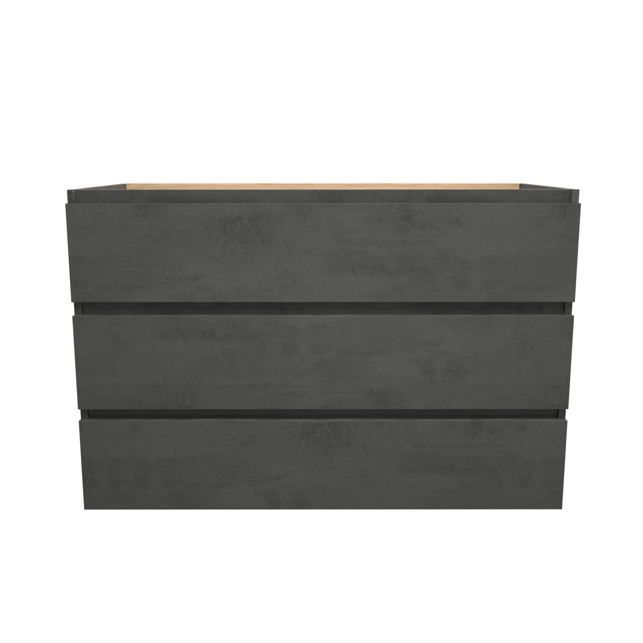 Balmani Lucida staande wastafelonderkast 120 x 55 cm beton donkergrijs 3 lades