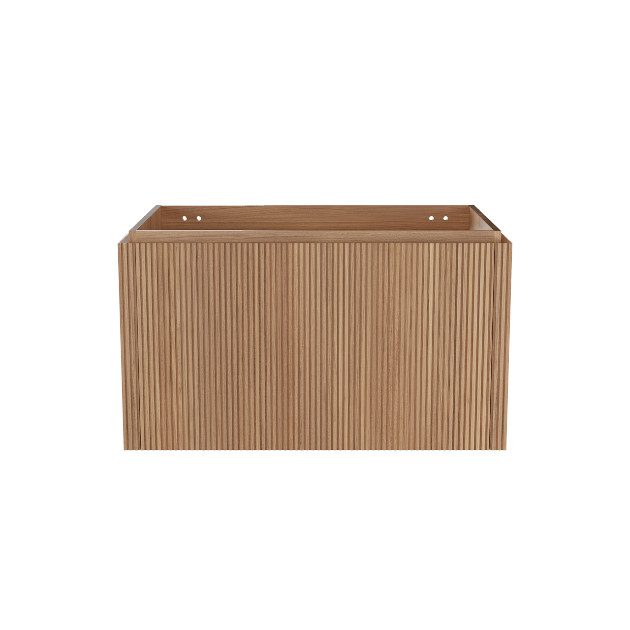 Balmani Eclips zwevende wastafelonderkast 90 x 55 cm Teak 2 lades vert. sym. Groef