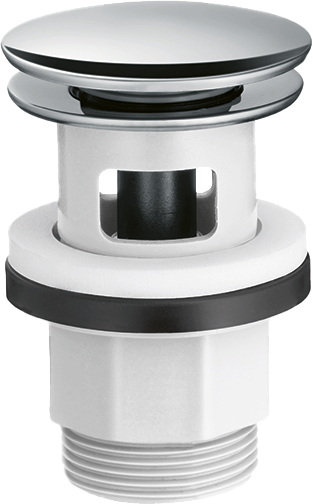 Hansgrohe Push-open-Ablaufventil chrom glänzend
