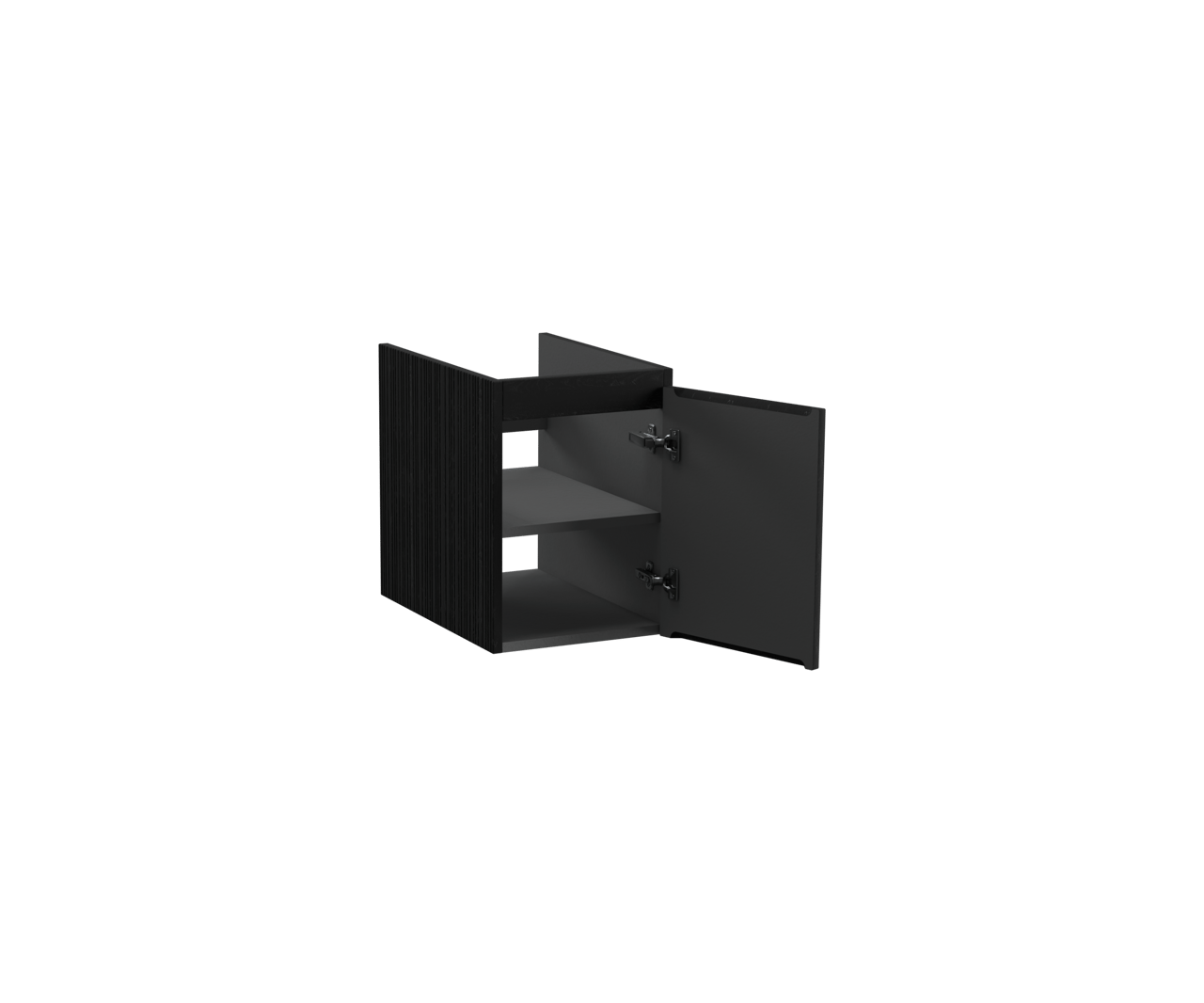 Storke Ribs meuble sous-lavabo suspendu 35 x 52 cm chêne noir