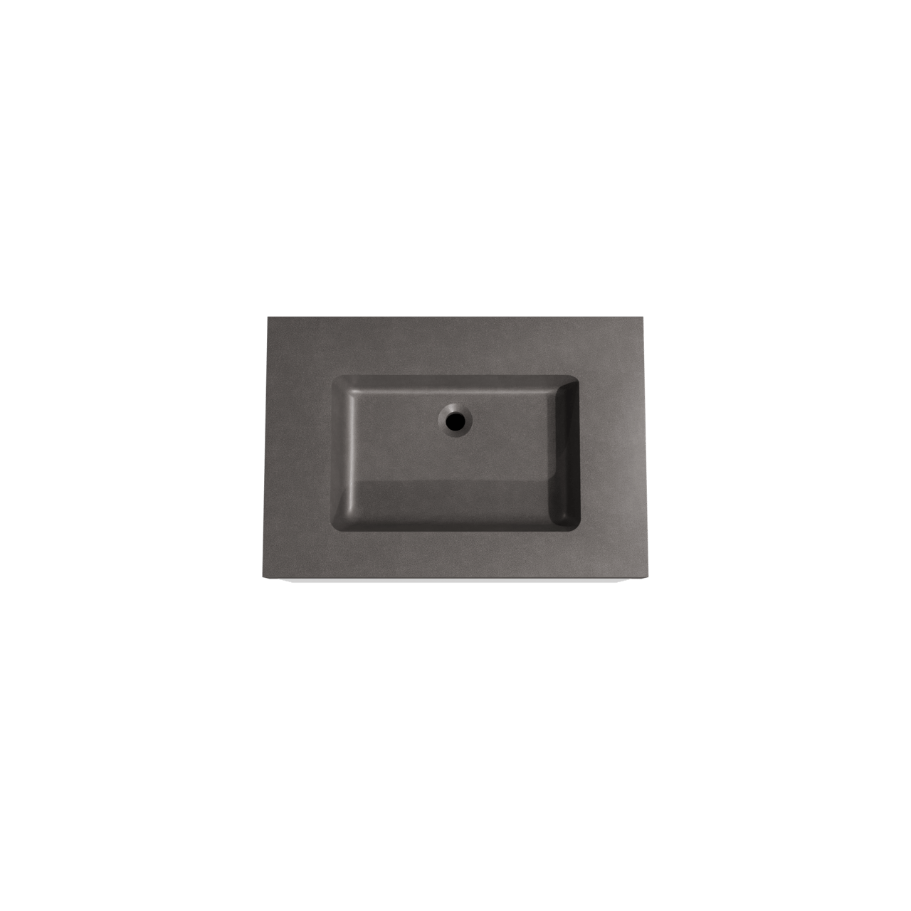 Storke Edge zwevend badkamermeubel 75 x 52 cm mat wit met Scuro High enkele wastafel in kwarts mat zwart