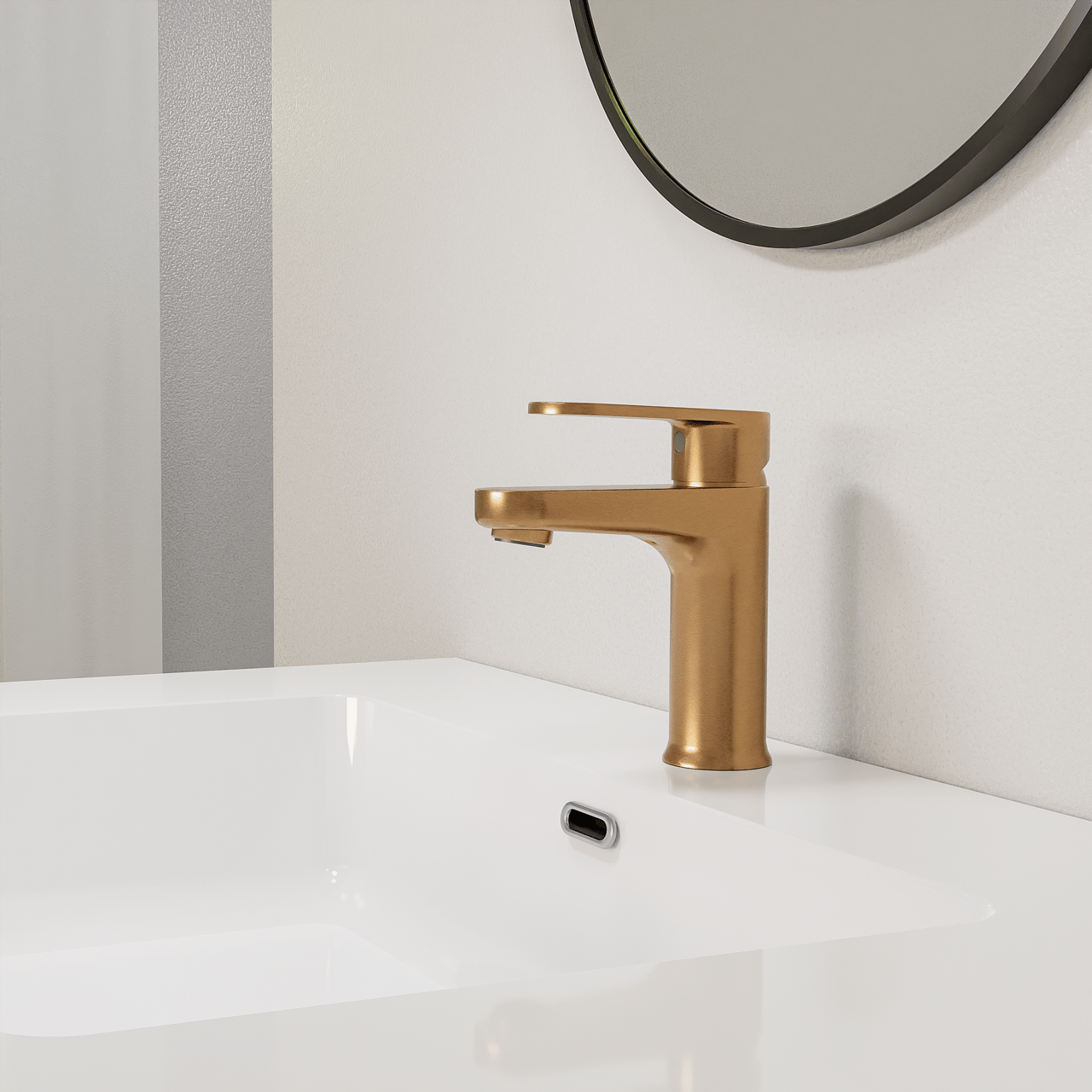 Linie Astor standaard wastafelkraan Brushed Rosegold