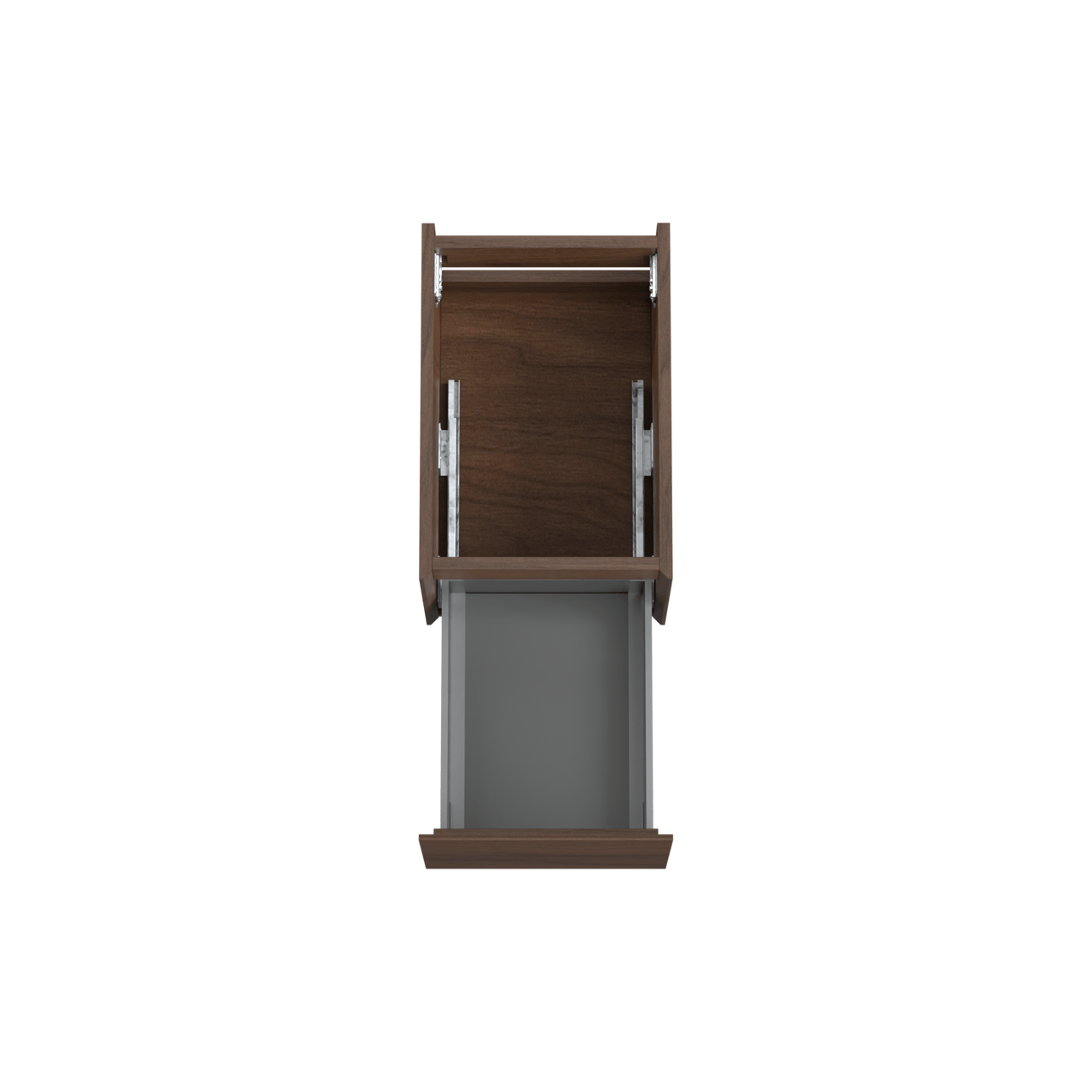 Storke Edge hängender Waschbeckenunterschrank: 35 x 52 cm, Nussbaum, 1 Schublade