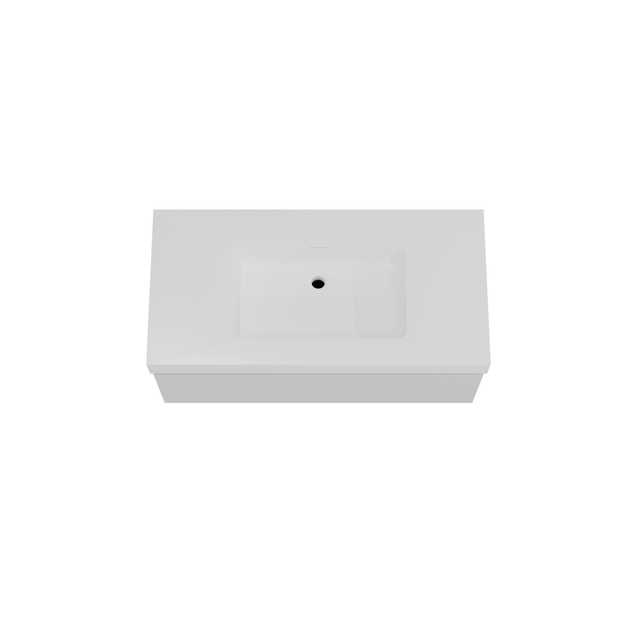 Storke Edge zwevend badmeubel 105 x 52 cm mat wit met Mata High enkele wastafel in solid surface mat wit