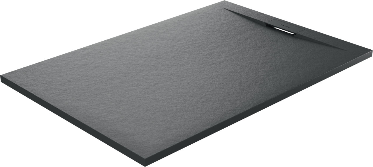 Luca Varess Fusion douchebak 120 x 80 cm composietmarmer Mat Zwart