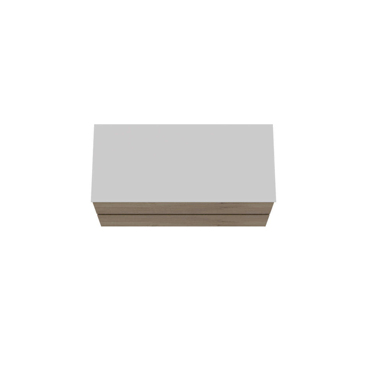 Storke Edge zwevend badmeubel 100 x 46 cm ruw eiken met Tavola enkel wastafelblad in solid surface mat wit