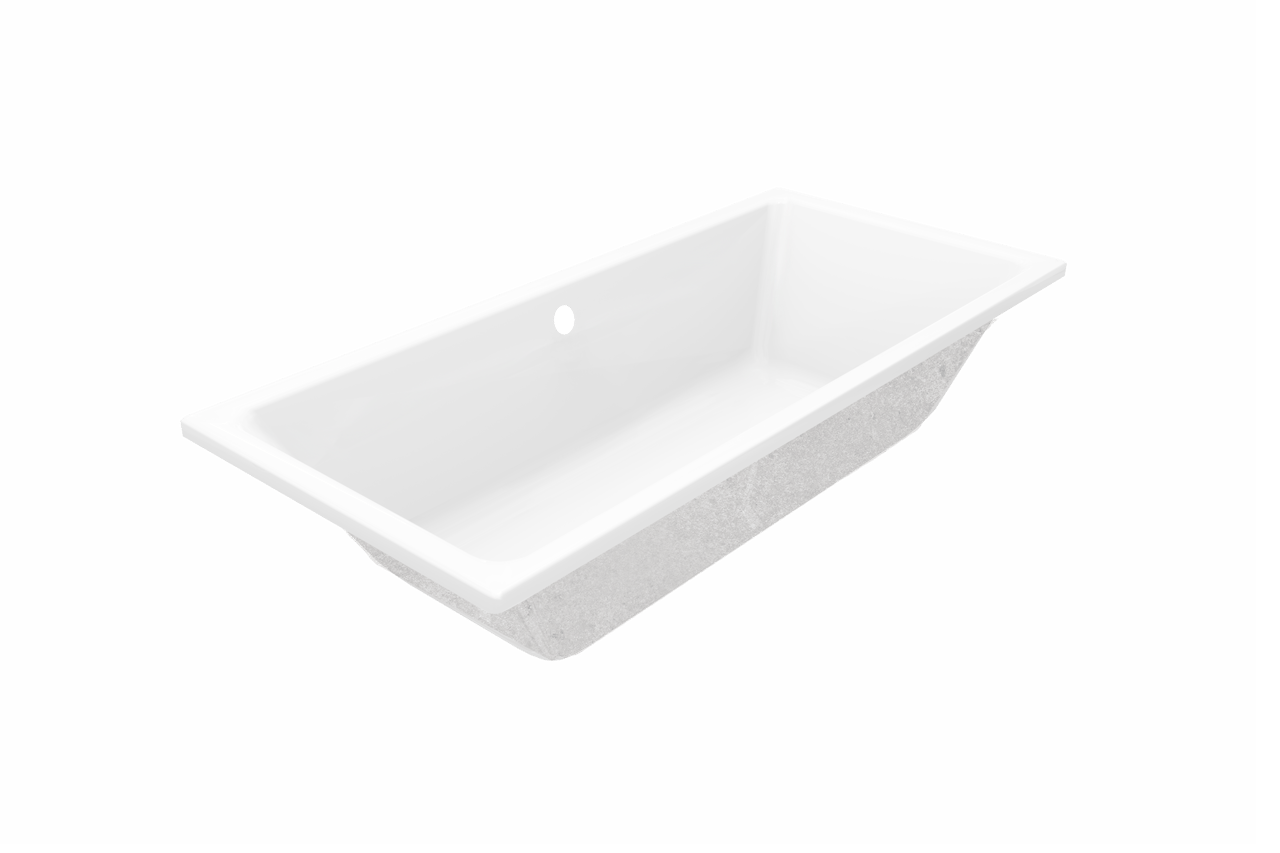 Luca Varess Sandrina baignoire encastrable duo 170 x 75 cm acrylique blanc mat