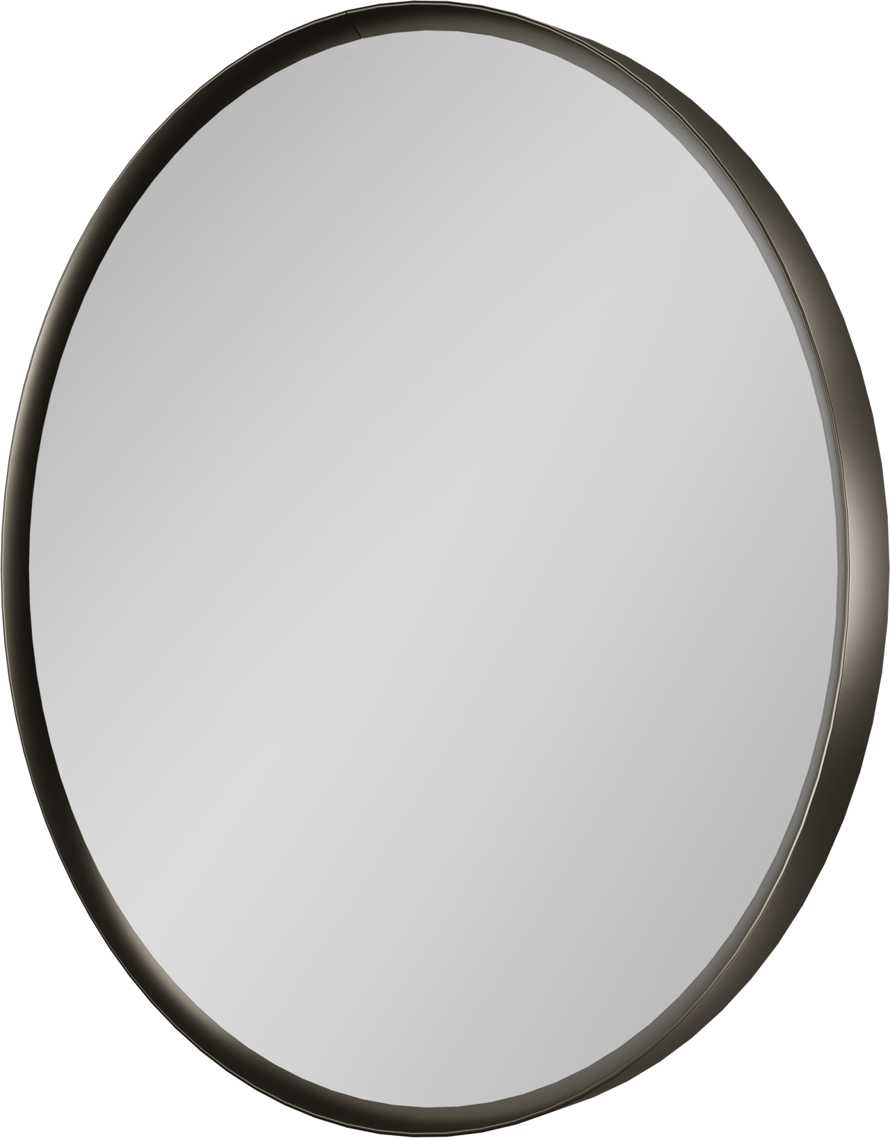 Balmani Auro Gäste-WC Spiegel: Rund, Brushed GunMetal, Ø 35 cm