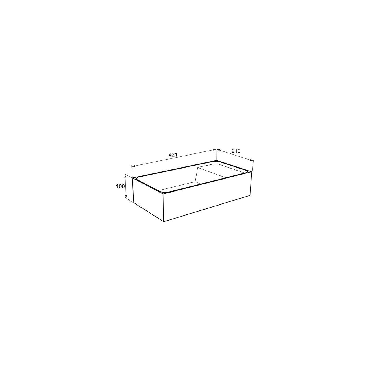 Balmani Mitra zwevend toiletmeubel 42 x 21 cm mat wit met Dama wastafel in matte Solid Surface