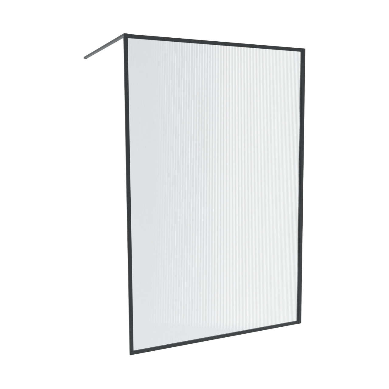 Balmani Framed inloopdouche 140 x 210 cm relïef glas met coating, zwart profiel