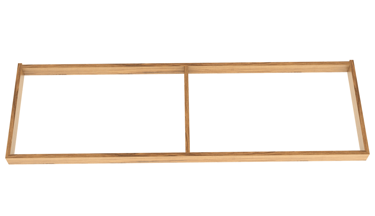 Balmani Lucida sokkel voor wastafelonderkast teak 150 x 55 cm