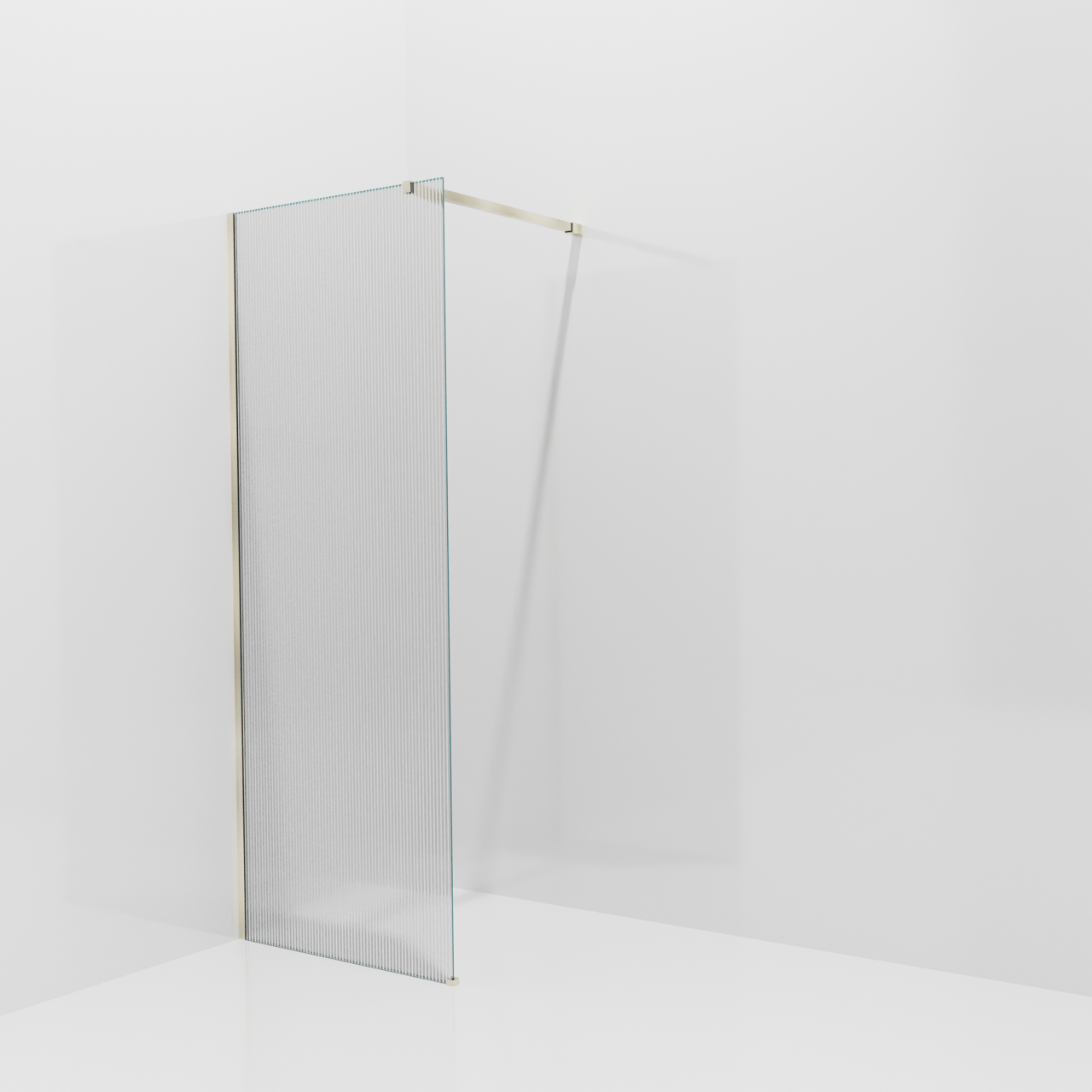 Balmani Modular inloopdouche: 80 x 200 cm, Ribs met coating, Brushed Champagne Gold profielen