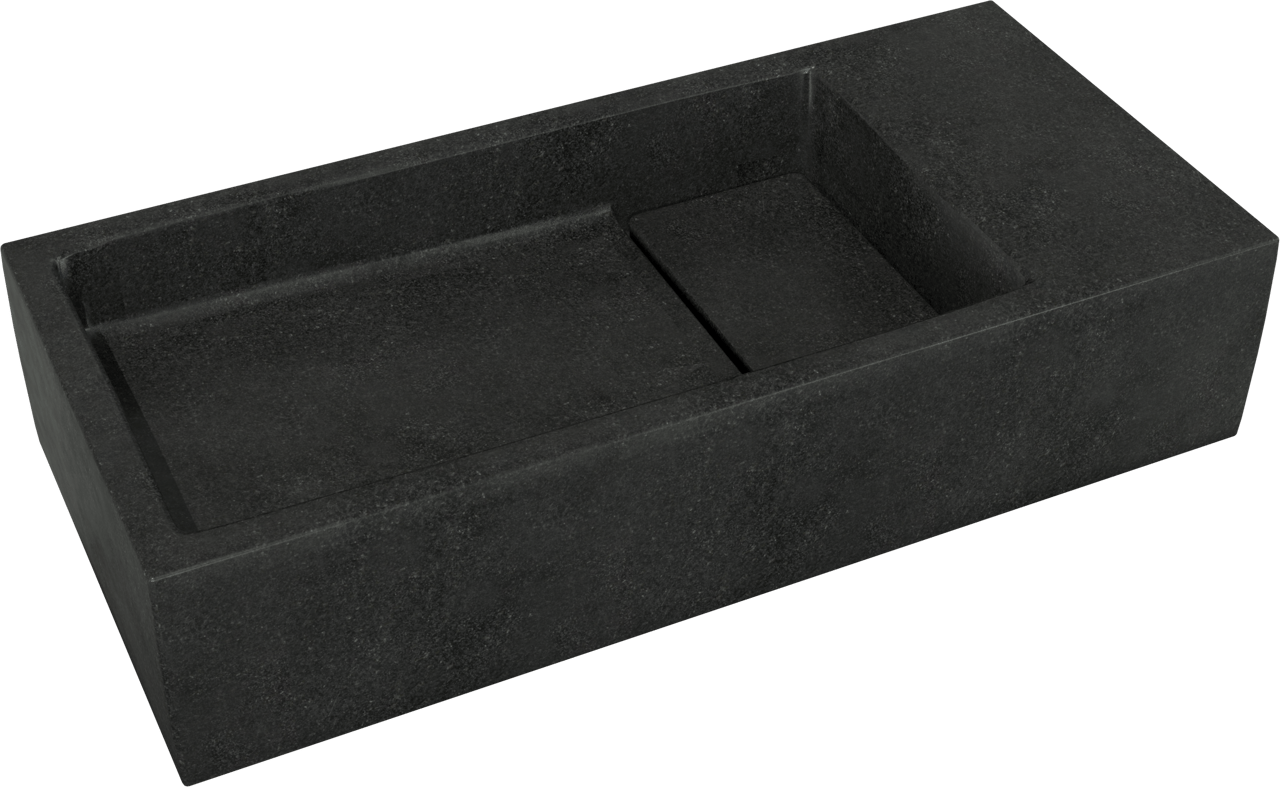 Balmani Mood lave-mains 45 x 20 cm granite aiguisé