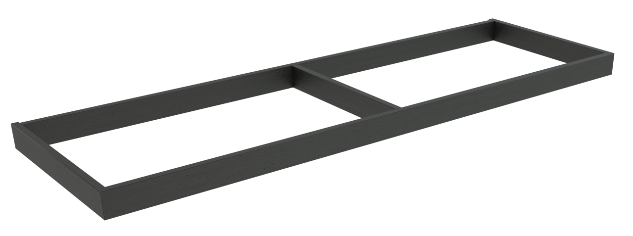 Balmani Lucida socle pour meuble sous-lavabo chêne noir 150 x 55 cm