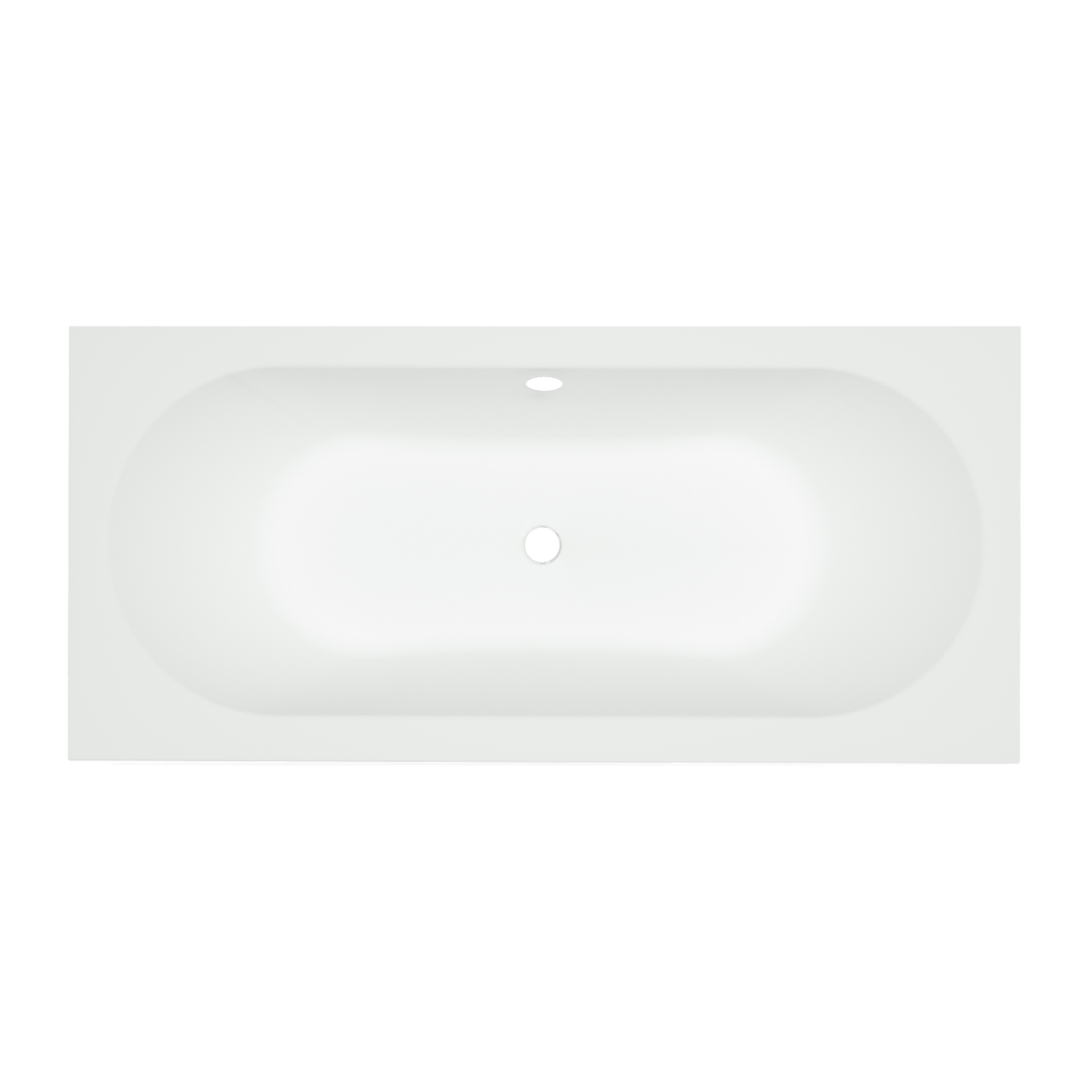 Luca Varess Snello 2-Personen-Einbaubadewanne: 180 x 80 cm, Acryl, Weiß matt