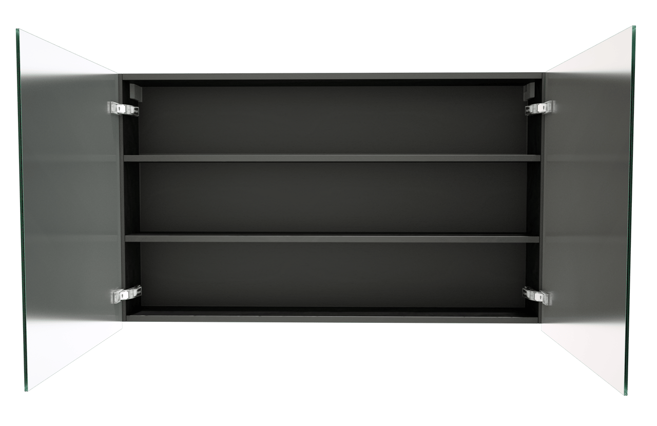 Balmani Lucida spiegelkast 120 x 72 cm zwarte eik