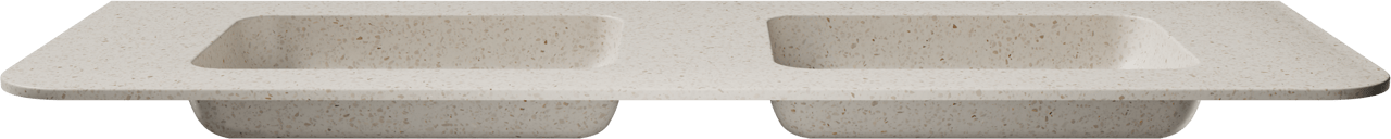 Balmani Moon double vasque Desert Pearl Terrazzo 160 x 55 cm