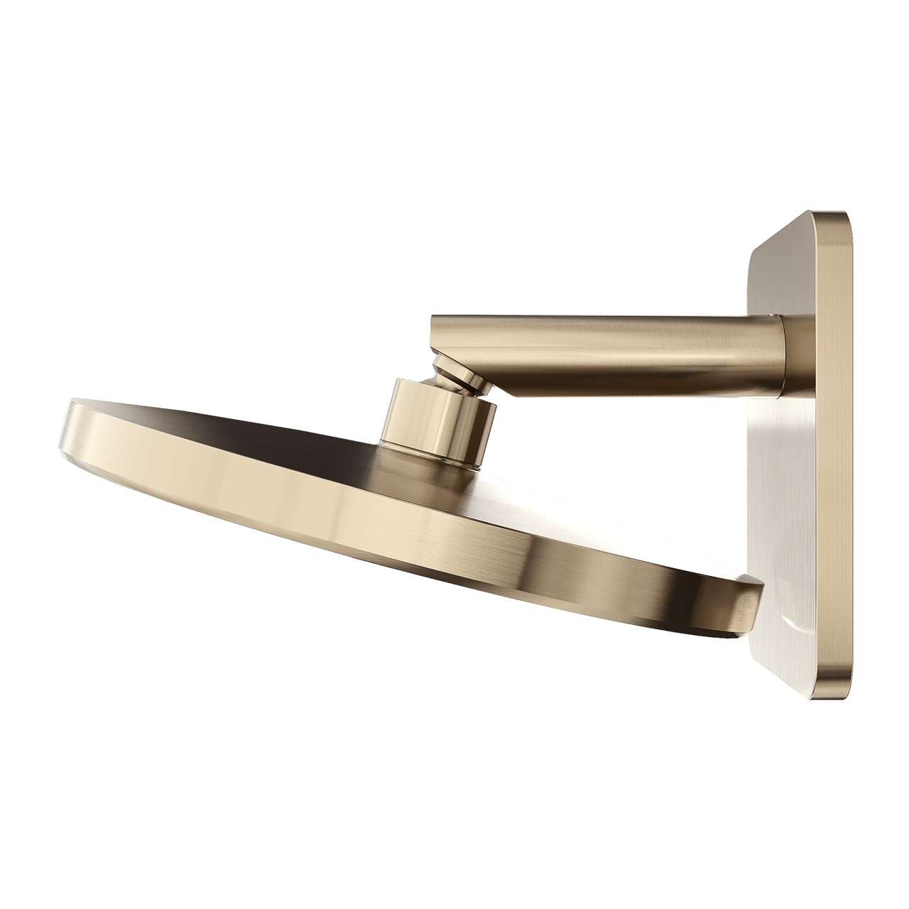 Blaufoss Onos 250 Tête de douche rond 25 cm avec bras de douche support mural brushed champagne gold