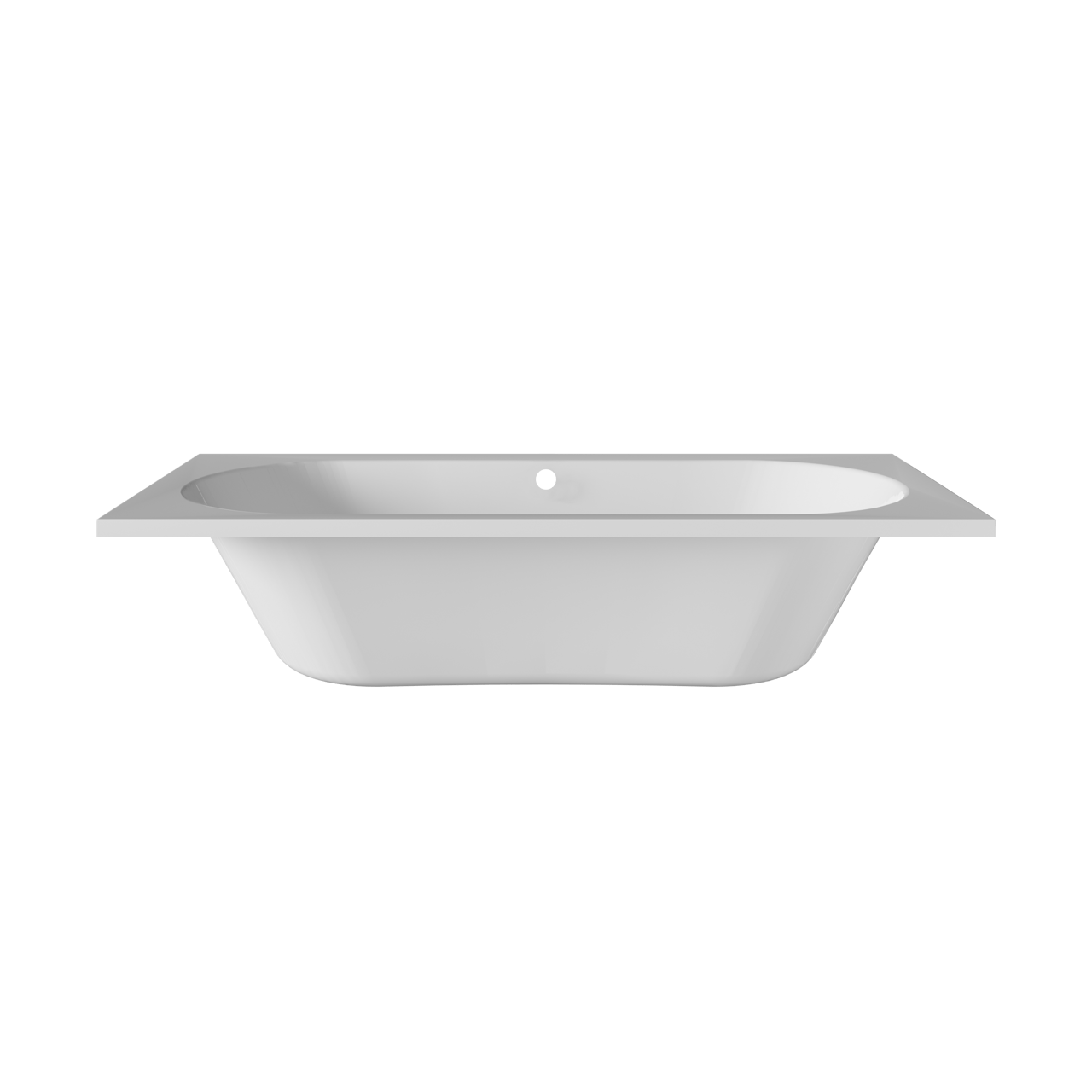 Luca Varess Rosala 2-Personen-Einbaubadewanne: 180 x 90 cm, Acryl, Weiß Glänzend