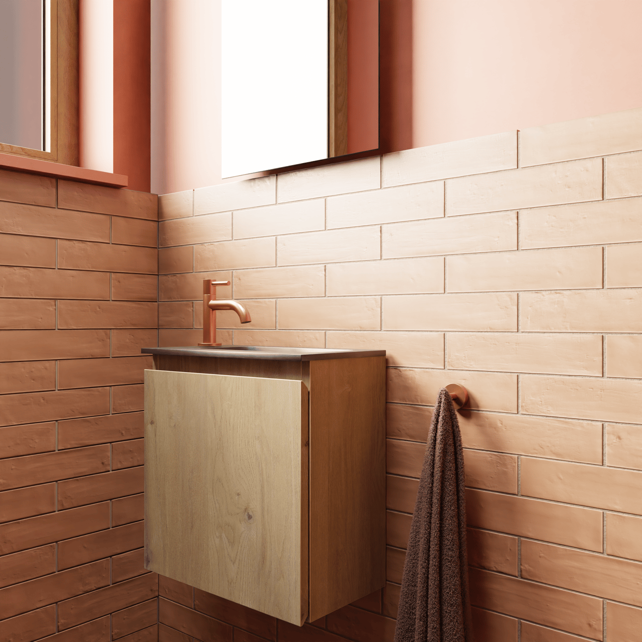 Carruzo Barrio keramische wandtegels 32 stuks 6x25cm Ambar