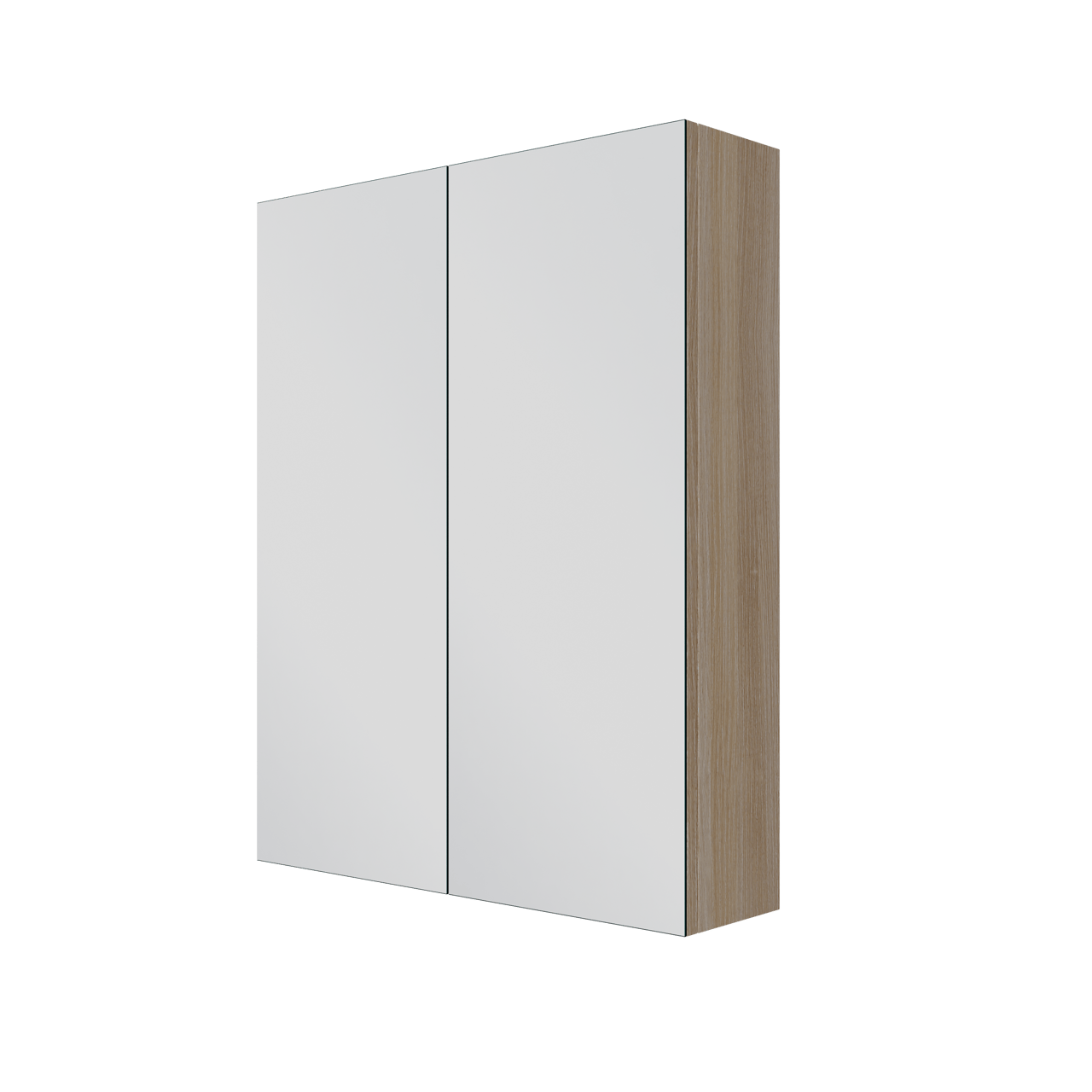 Linie Montro Spiegelschrank Bad: 60 x 75 cm, Eiche hell