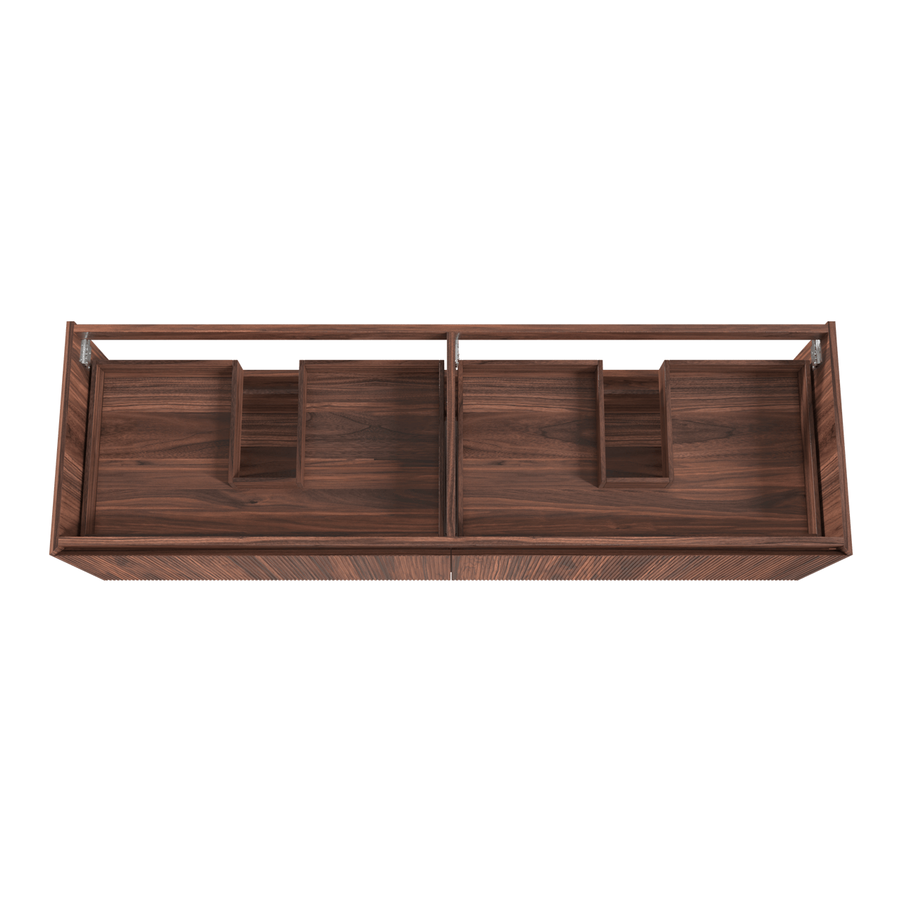 Balmani Fila by Mitra meuble sous-lavabo suspendu 180 x 55 cm placage noyer 4 tiroirs