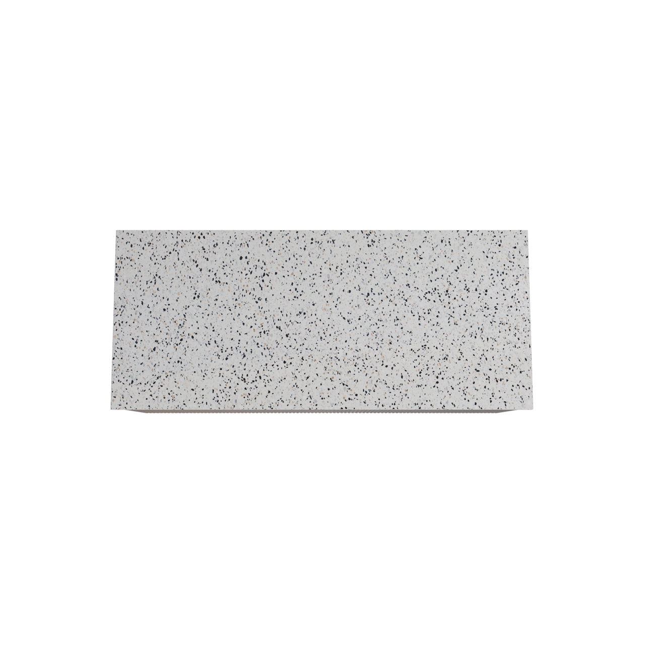 Storke Ribs zwevend badmeubel 120 x 52 cm notenhout met Tavola enkel of dubbel wastafelblad in mat wit/zwart terrazzo, Verticale symmetrische rechte ribbel