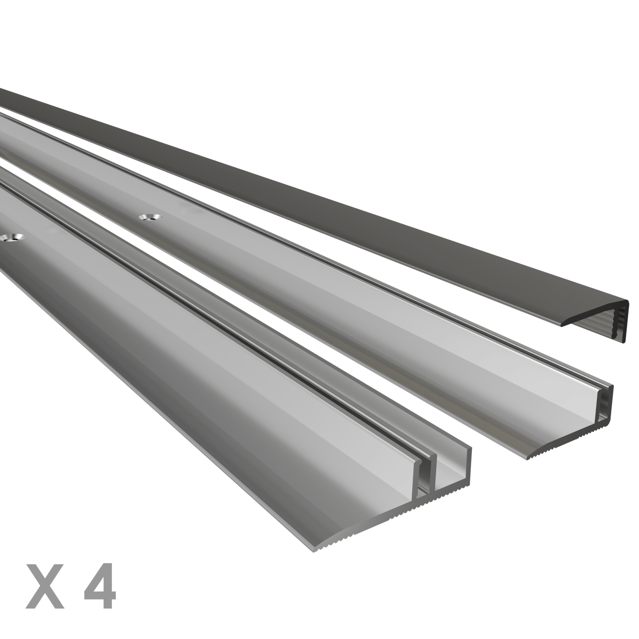 Florris Abschlussprofil 4x2400mm Brushed GunMetal