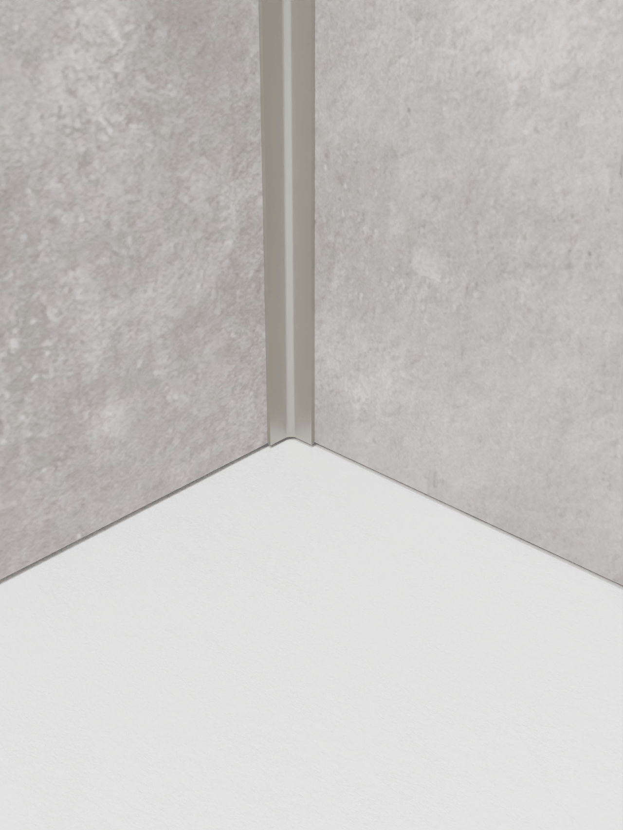 Linie lot de profilés d'angle + profilés latéraux pour panneau mural salle de bain 210 cm soie grise