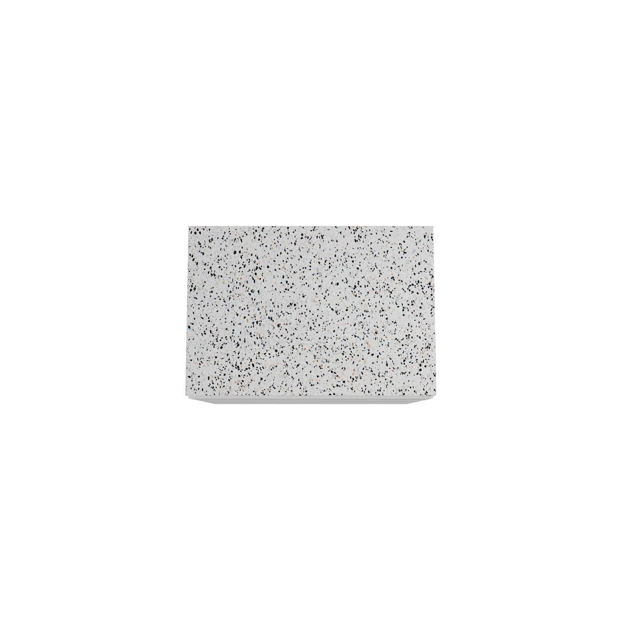 Storke Edge staand badmeubel 75 x 52 cm hoogglans wit met Tavola enkel wastafelblad in mat wit/zwart terrazzo
