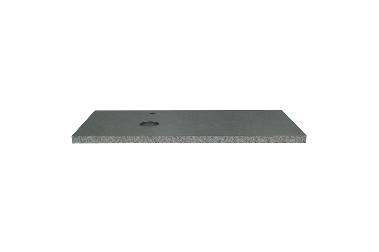 Balmani Rock asymmetrisch links wastafelblad verzoete graniet 120 x 55 cm