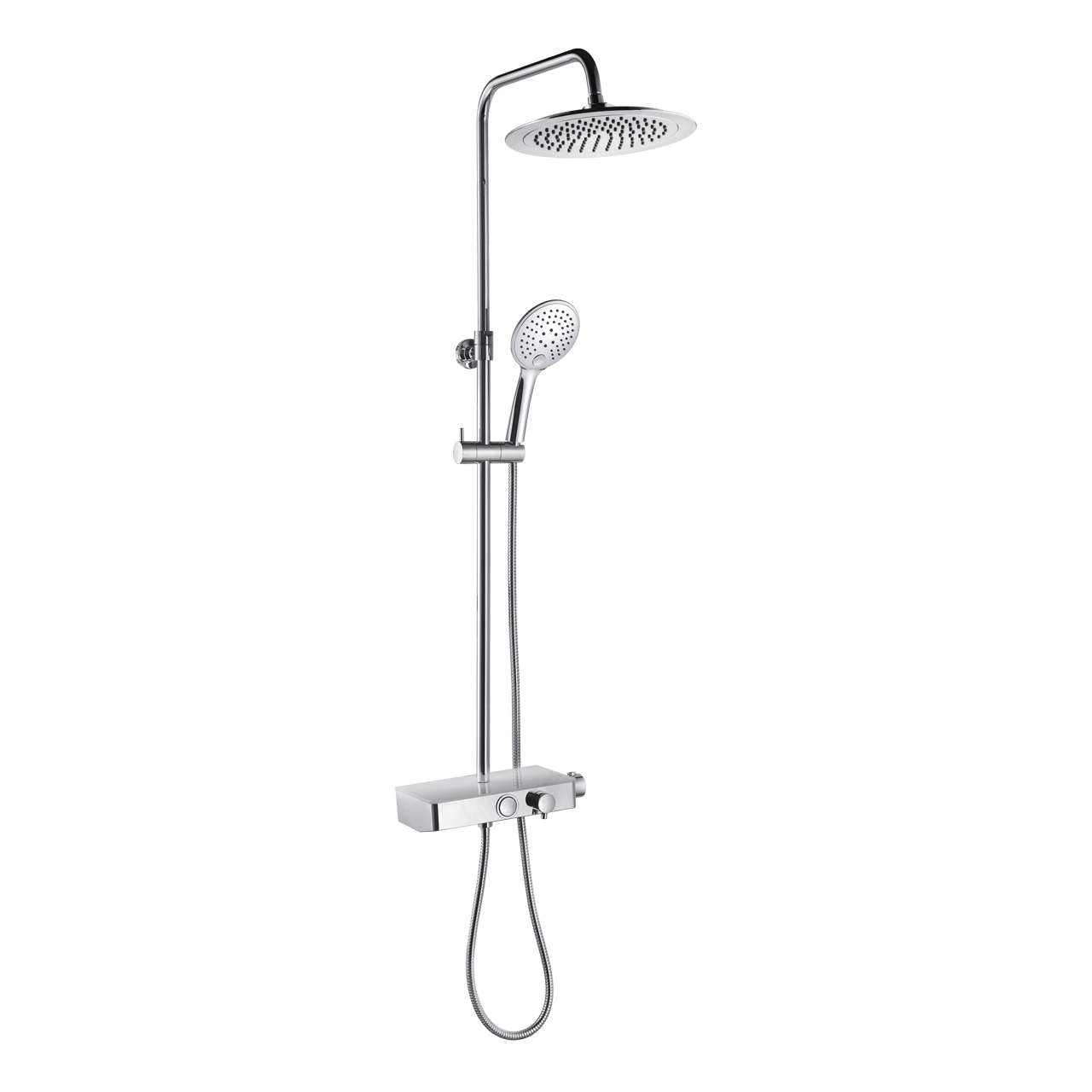 Linie Venus 240 colonne de douche de pluie tablette mitigeur thermostatique chrome brillant