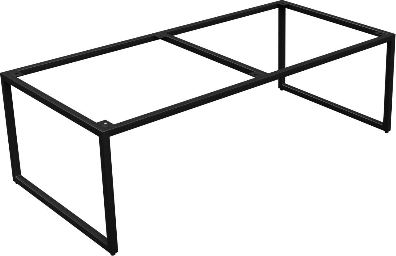 Linie Lado dekorativer Rahmen, Schwarz Matt 90 x 44 cm