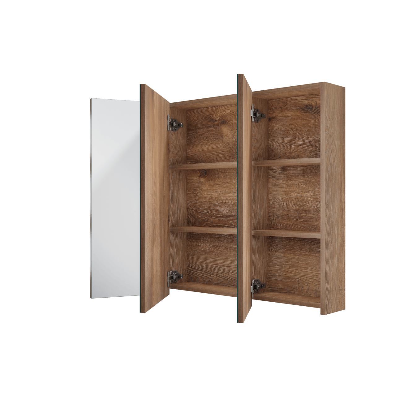 Linie Montro spiegelkast 100 x 75 cm bruin eiken