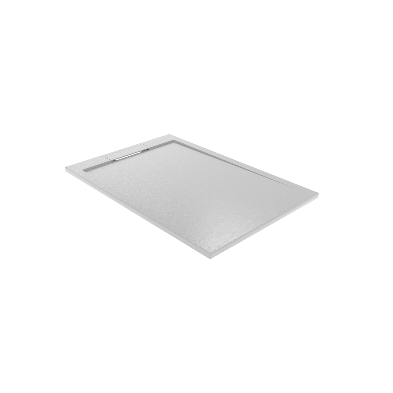 Balmani Indus receveur de douche 120 x 80 cm marbre composite gris clair texture ardoise