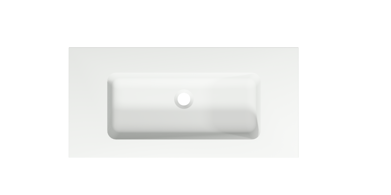Storke Mata Einzelwaschtisch, Solid Surface matt, 80 x 40 cm