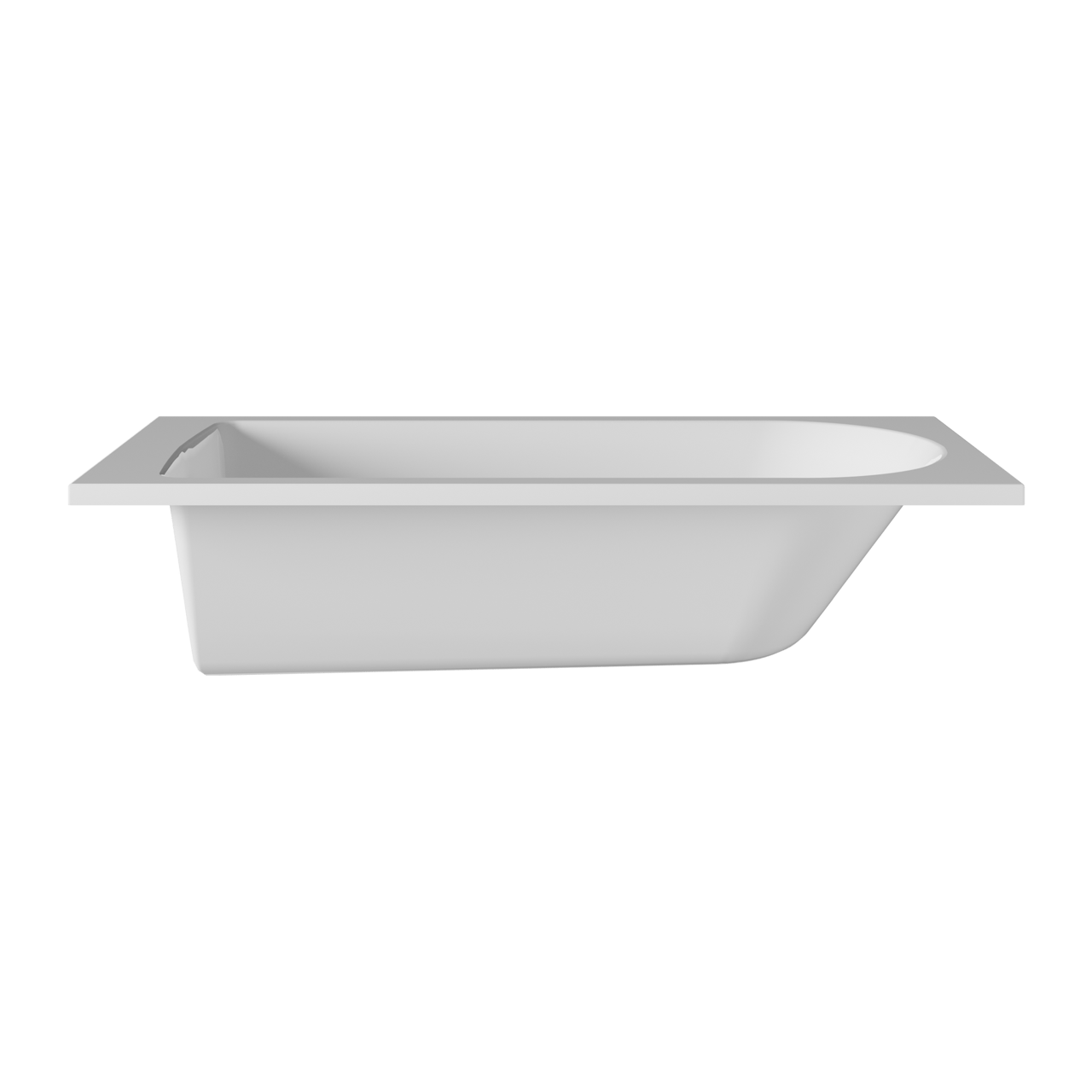Luca Varess Rosala baignoire encastrable mono 160 x 70 cm acrylique Blanc Brillant
