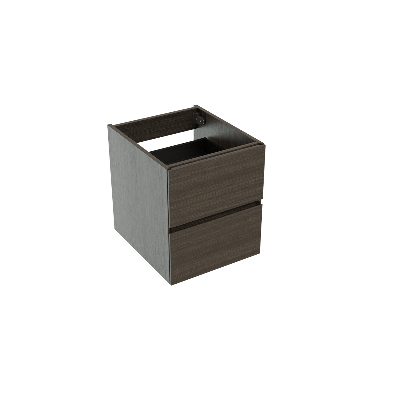 Storke Edge zwevende wastafelonderkast 45 x 52 cm donkere eik 2 lades