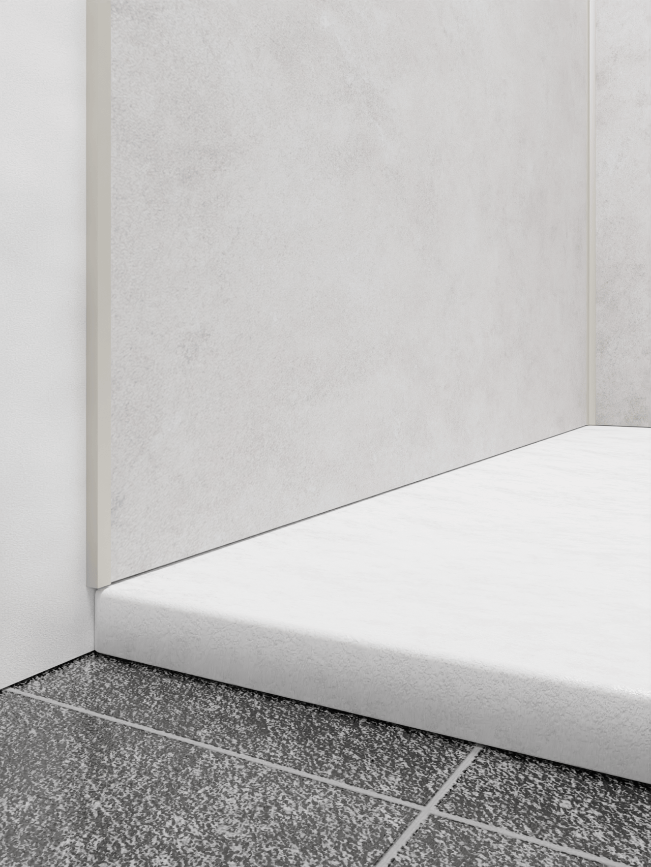 Linie lot de profilés d'angle + profilés latéraux pour panneau mural salle de bain 260 cm beige mat Clermont