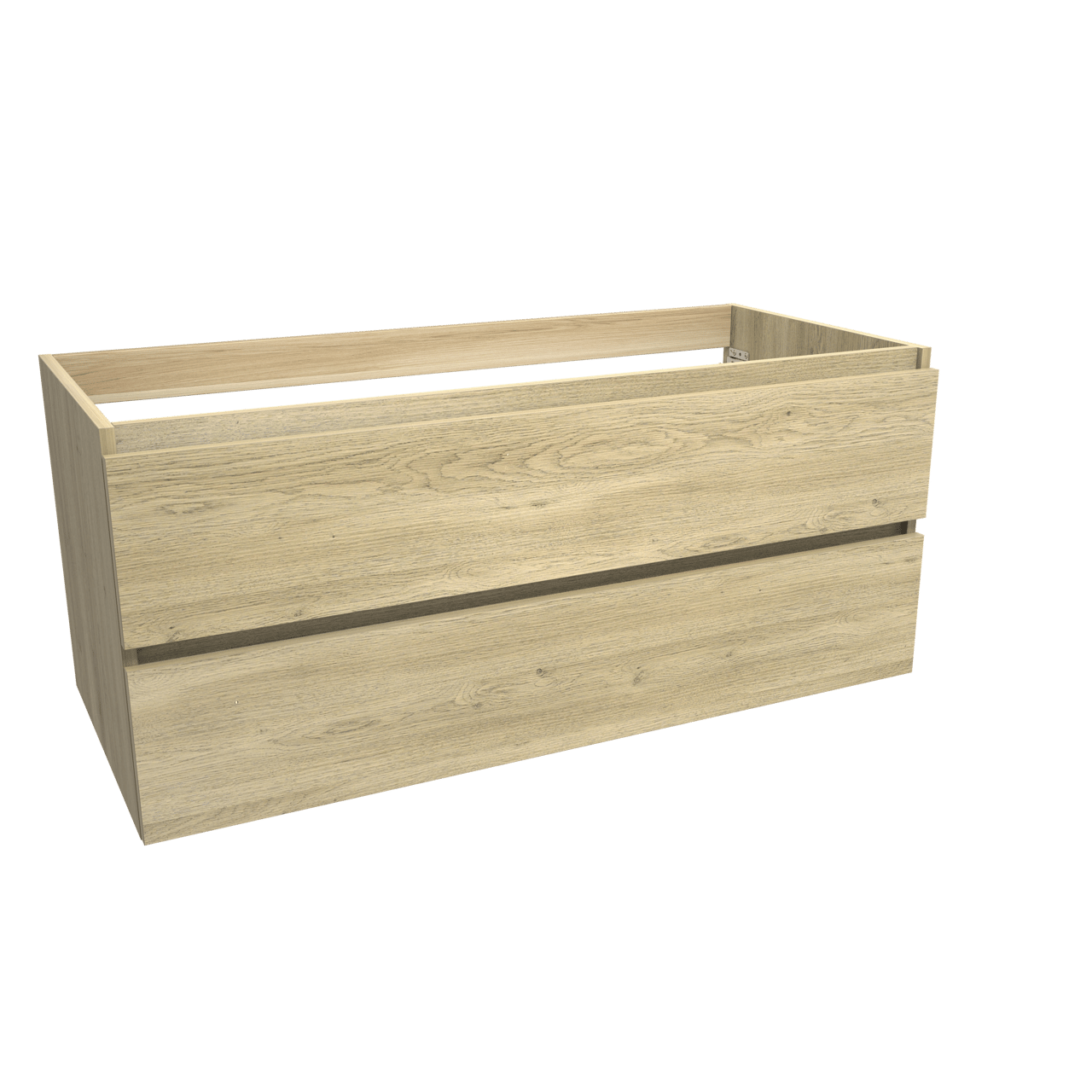 Balmani Lucida meuble sous-vasque suspendu 120 x 55 cm chêne vieilli 2 tiroirs